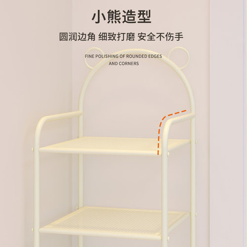 奶油风鞋架家用门口简易小鞋柜多层小型鞋架子铁艺宿舍进门置物架