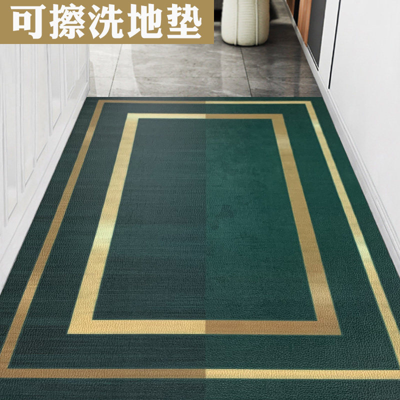 PVC防滑入户门垫轻奢风玄关地垫可擦洗防水90*140cm大尺寸门厅地