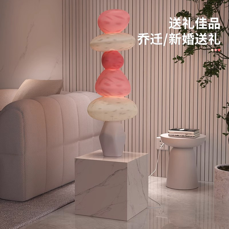 石来运转大型落地摆件客厅电视柜沙发旁高级感装饰品卧室床头夜灯