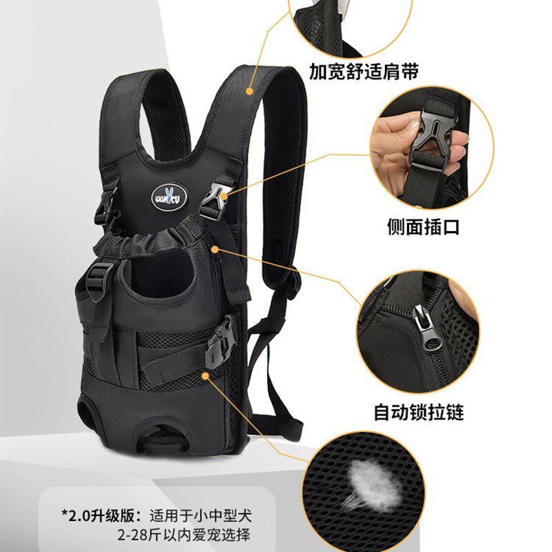 狗狗背包外出双肩包骑车背狗包小型中型犬泰迪柯基柴犬宠物背带包