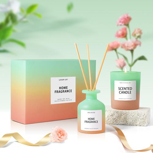 甄选渐变香薰蜡烛礼盒套装创意礼品结婚伴手礼香氛无烟香薰蜡烛礼