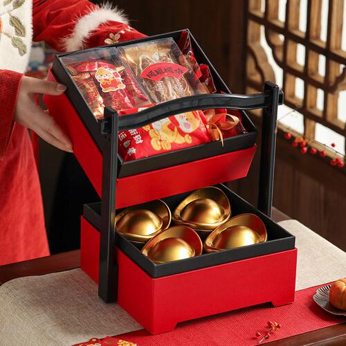甄选2025新年礼盒包装新款中式级感蛇年春节过年伴手礼饼干糖果空