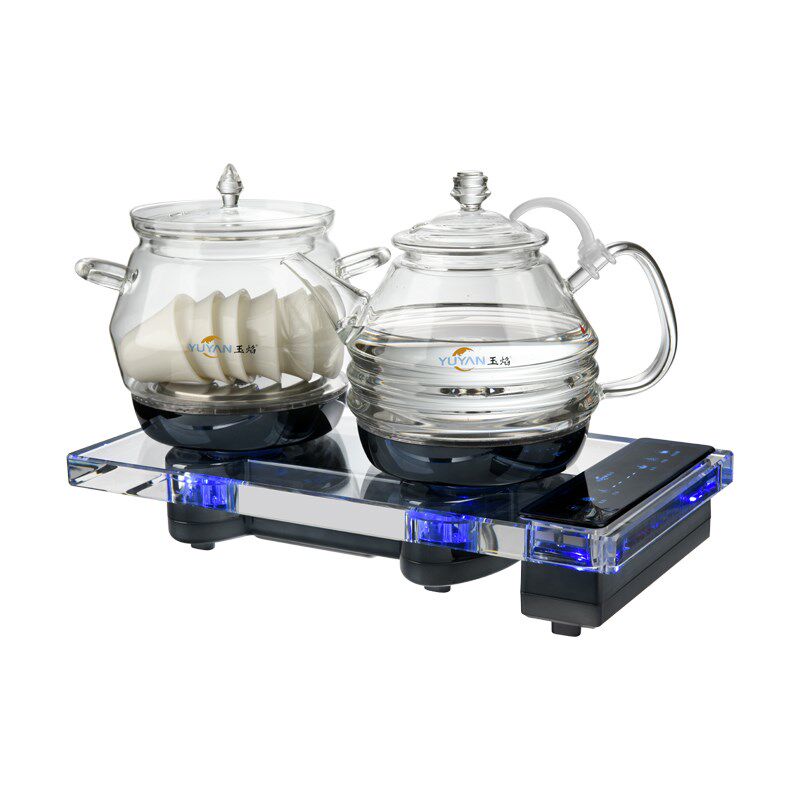 全自动底部上水电热烧水壶茶台嵌入式两用茶艺炉遥控玻璃煮泡茶壶