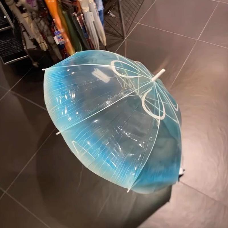 【小红薯同款】梦幻海月水母雨伞春夏氛围感拍照出片道具透明加厚