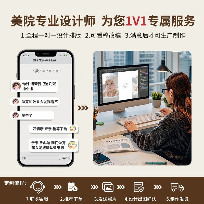 儿童成长相册本纪念册定制宝宝照片打印做成册影集制作diy高级感