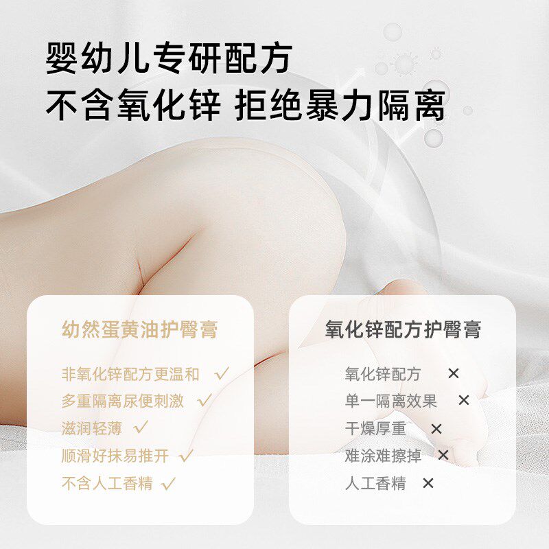 幼然蛋黄油护臀膏新生儿红屁股专用无刺激紫草植物配方防红屁屁霜
