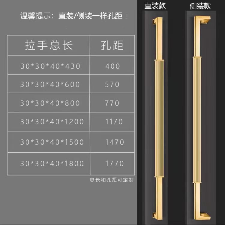玻璃门拉手加厚不锈钢有框门木门酒店门仿古铜色黄钛金玫瑰金把手