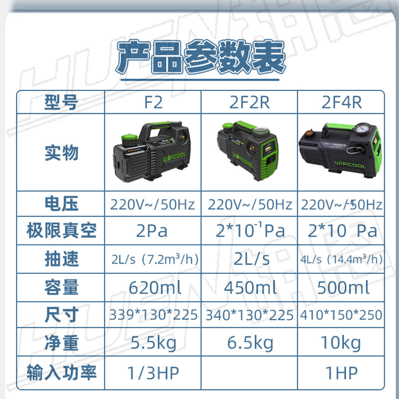 维朋F1/2/4升真空泵 空调安装维修抽空泵/实验抽滤新冷媒真空机泵