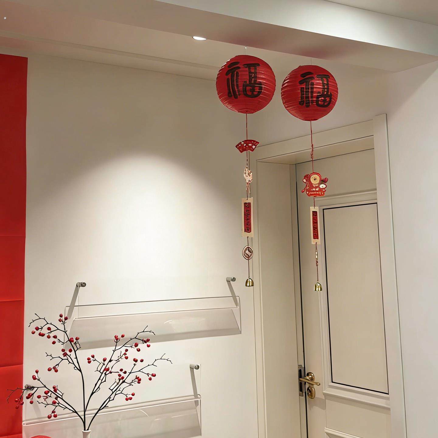 新年灯笼风铃装饰挂件2026年新款家用客厅阳台玄关年味氛围感布置
