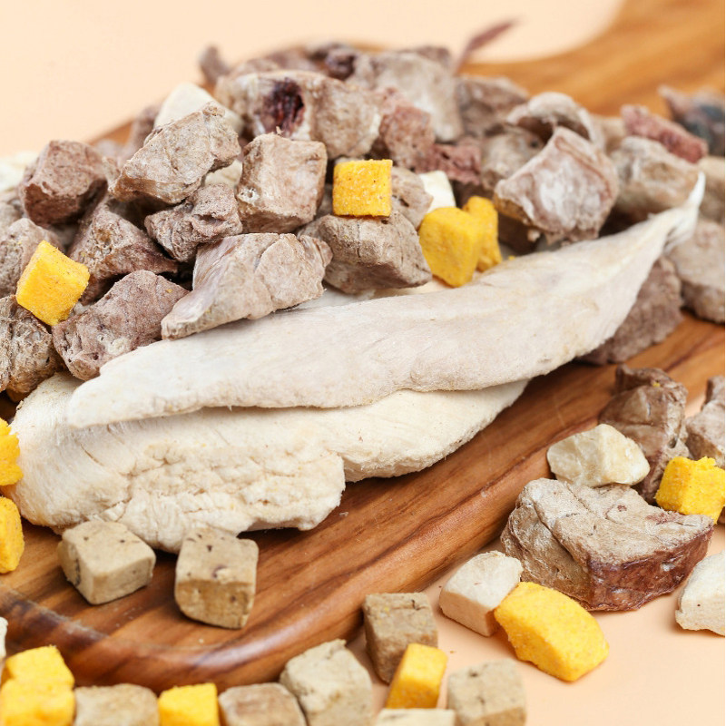 冻干桶猫零食全家桶混合猫粮鸡胸肉鹌鹑幼猫增肥猫咪小鱼干500g