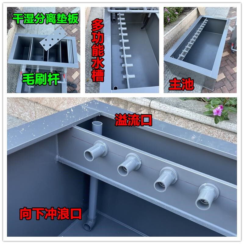 新型加厚观赏鱼箱锦鲤鱼池带上过滤盒干湿分离多功能庭院鱼缸