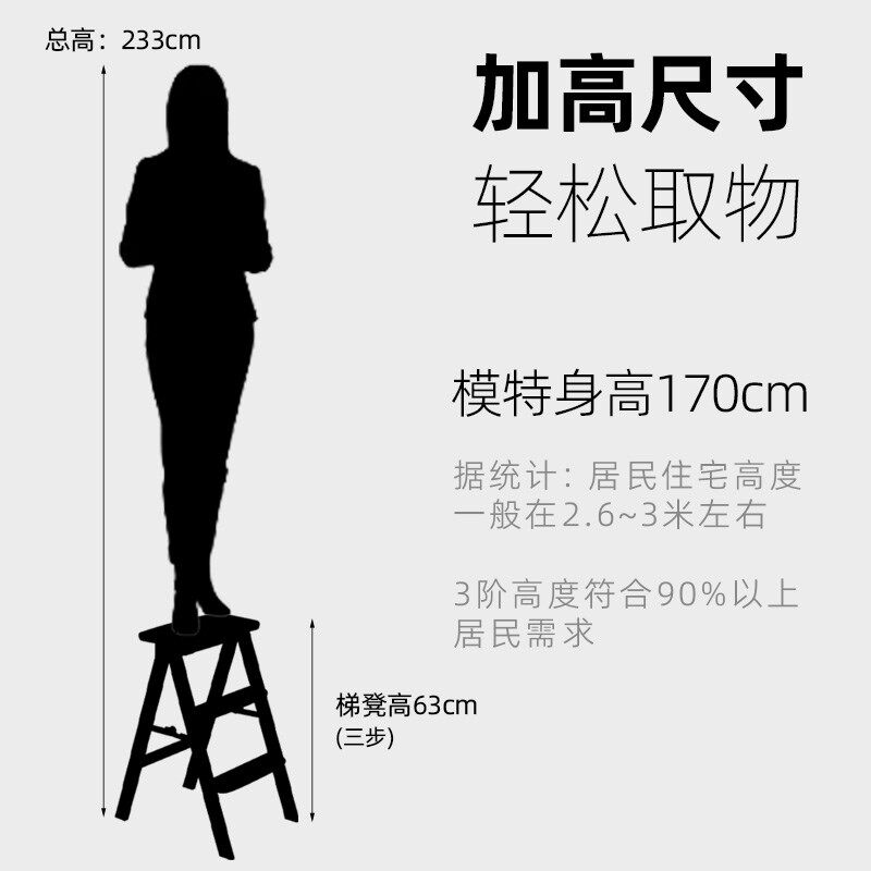 折叠梯凳家用多功能凳子厨房客厅登高凳吧台凳沙发小边几阳台花架