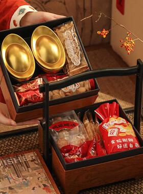 甄选2025新年礼盒包装档中式蛇年春节过年零食饼干糖果点心礼品空
