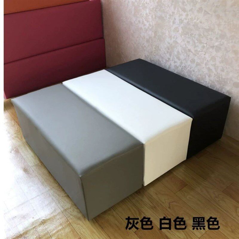 白色会展活动面包凳皮凳方凳沙发凳土司凳矮凳小方墩婚礼车展凳子