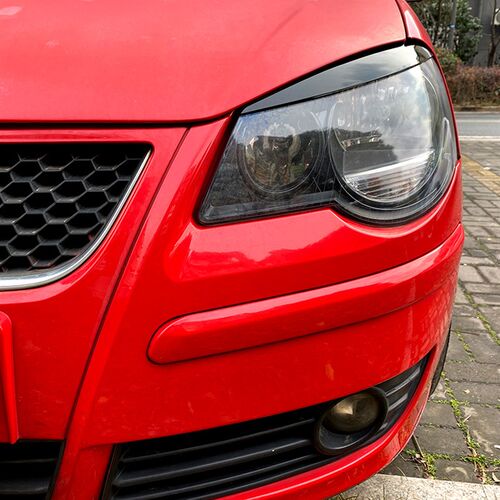 适用大众波罗Polo 9N 2005-2009前大灯灯眉外饰车贴改装