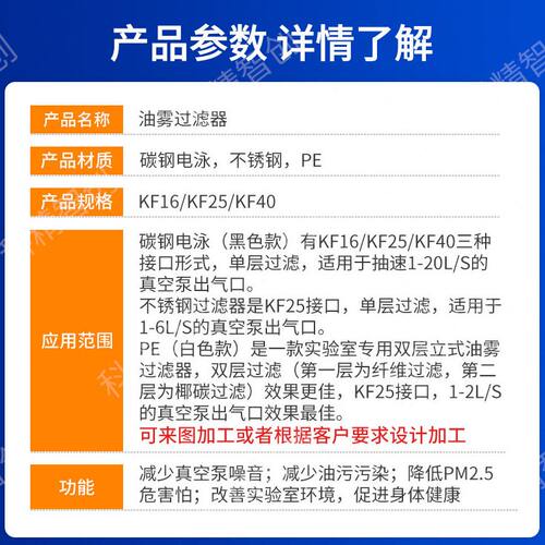 甄选K16工业级真空泵过滤器 K40油雾过滤器K25