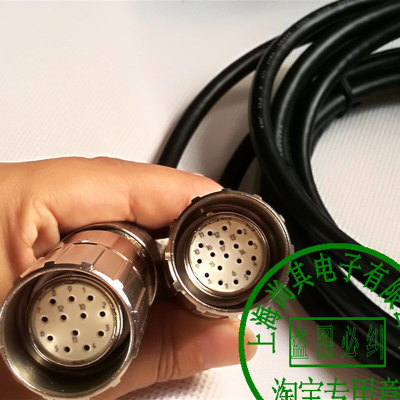 进口编码器插头 伺服电机圆形连接器 M23 12P 17P线束加工