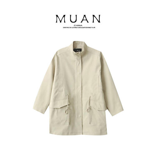 木岸muan经典罗马风衣春秋高级定制风衣长袖上衣女YJ-23600