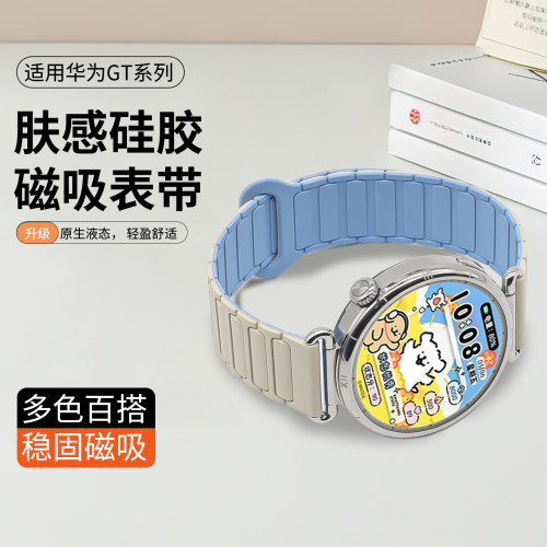 张婧仪同款华为磁吸液态硅胶表带