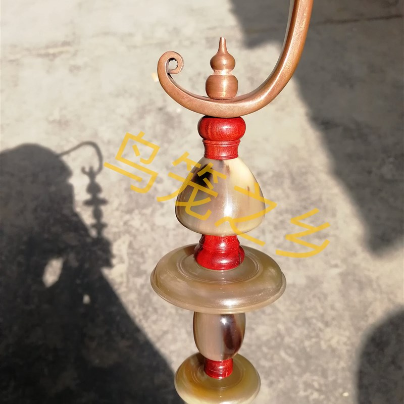 高端葫芦配件 镶嵌牛角红酸枝葫芦 配紫铜钩包邮