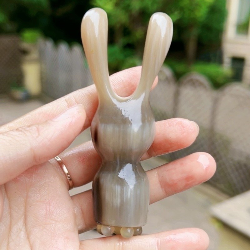 纯天然牛角兔兔美鼻器按摩脸部,眼部,耳后根下颌线