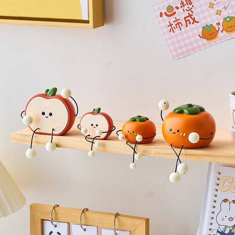 创意一家四口吊脚娃娃小摆件客厅电视柜办公室电脑桌面家居装饰品