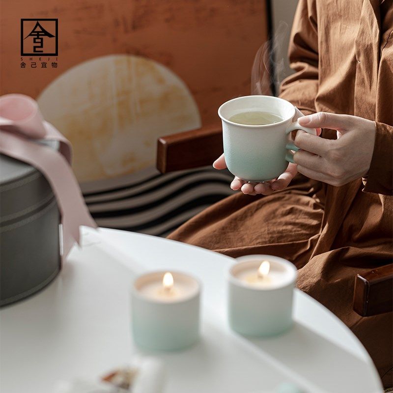 陶瓷马克杯咖啡杯带盖喝水杯子可爱少女心香薰伴手礼茶杯礼物套装