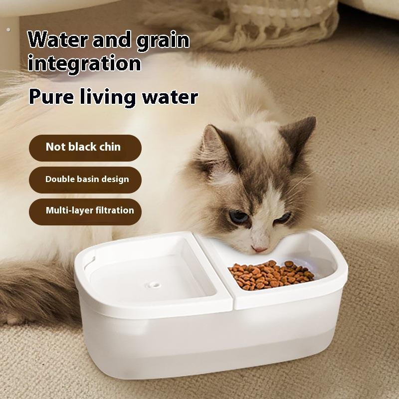 跨境宠物饮水喂食器二合一宠物饮食器宠物饮水猫咪喝水循环用水器