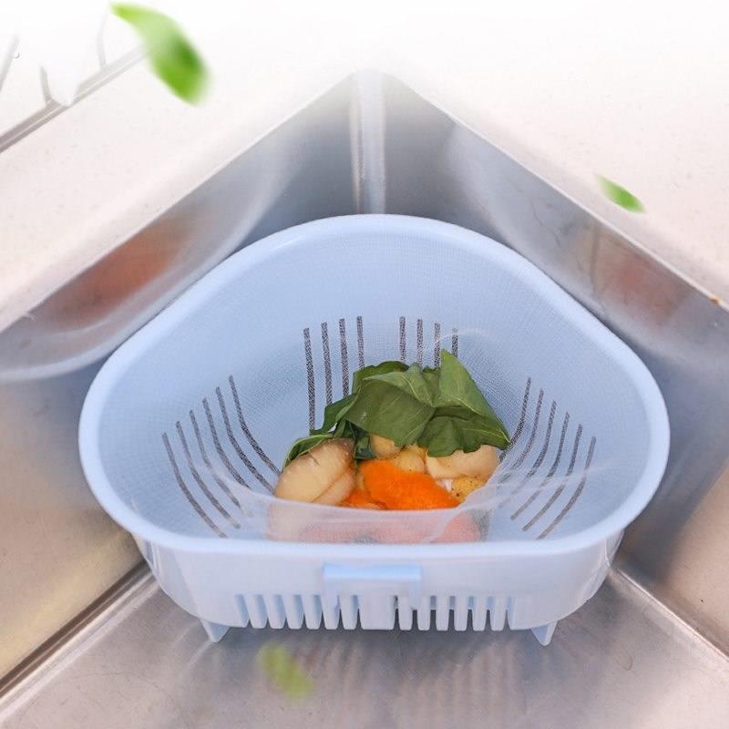 剩菜沥水架厨房水槽过滤器日式漏斗水池滤渣放洗菜盆里的沥水篮