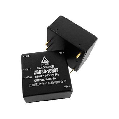 责允宽范围输入9-36vdc转5vdc 6A电源模块,dcdc引针式模块电源