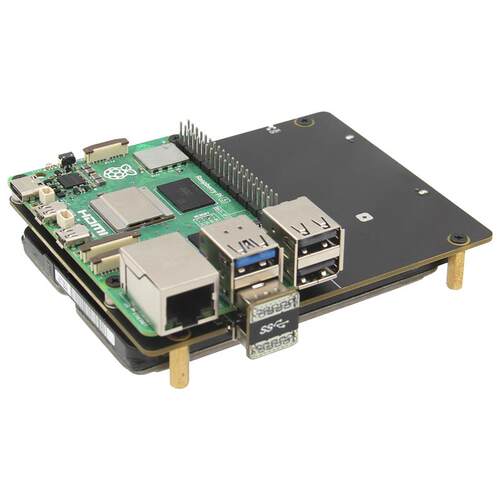 适用于树莓派5 2.5寸SATA HDD/SSD存储扩展板 X1100 NAS存储