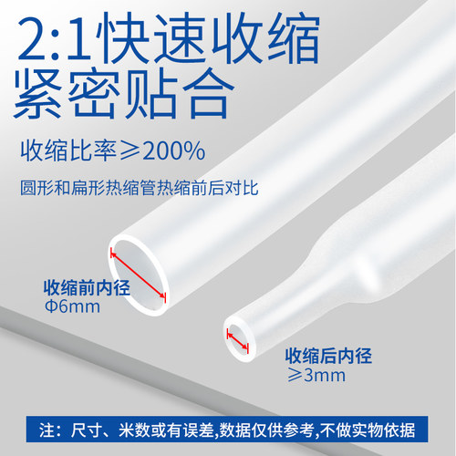 透明热缩管绝缘套管l家用收缩软保护套收缩管套透明直径1.5-120MM