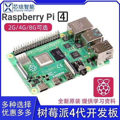 树莓派4代B型 RaspberryPi4 4B 8GB 开发板编程AI入门套件 Python