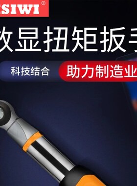 思为可换头经济型数显扭矩扳手SWJC20010(1/4) 经济数显扭力扳手