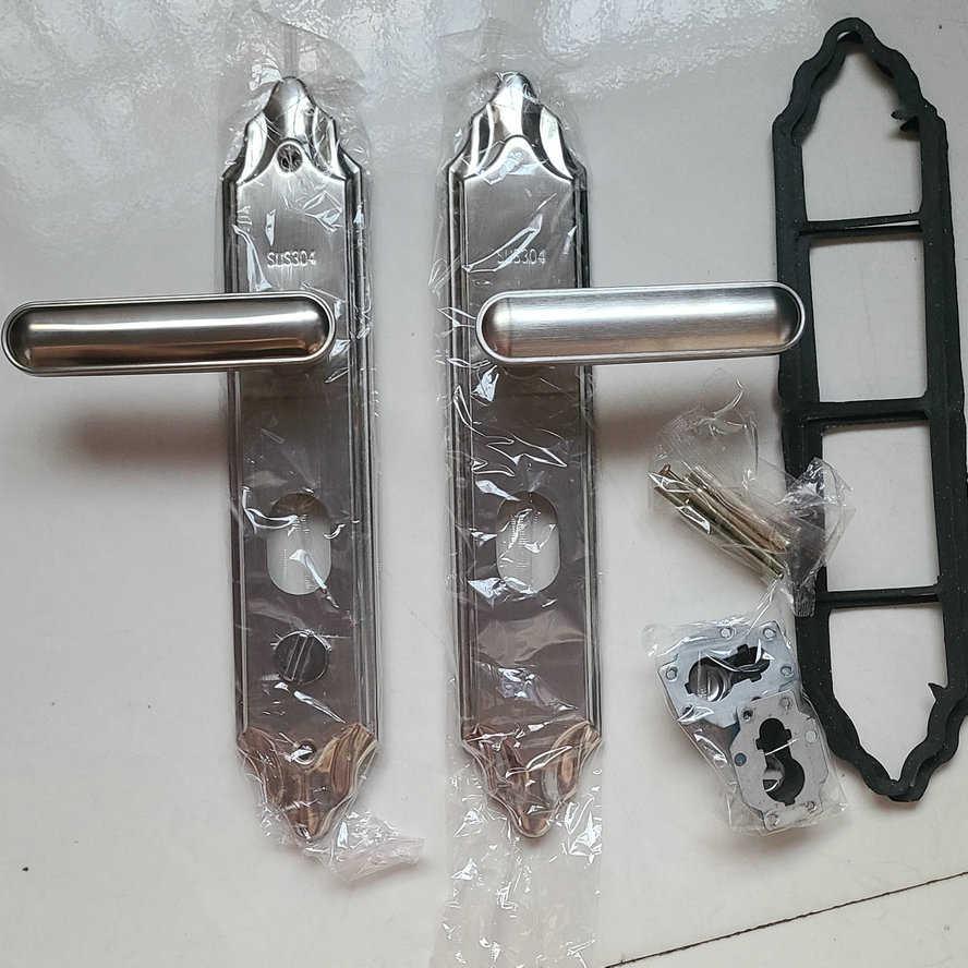 豪华防盗门把手拉手门锁家用通用型锁具大门进户门不锈钢拉手手柄