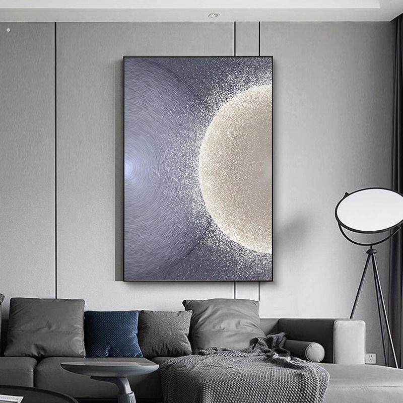 星空极简客厅装饰画沙发背景墙高档抽象挂画现代轻奢落地大幅玄关