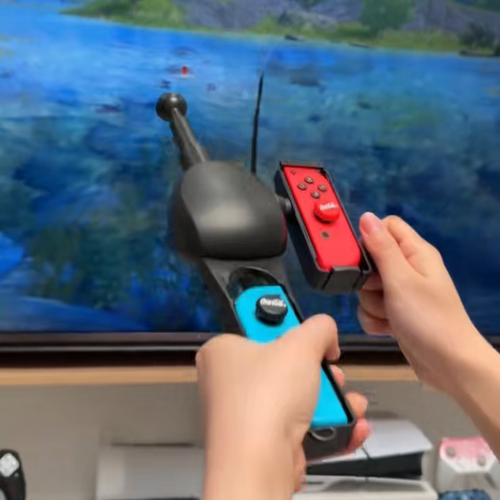 适用于Switch 左右小手柄体感钓鱼竿游戏握把NS小手柄钓鱼杆手把6
