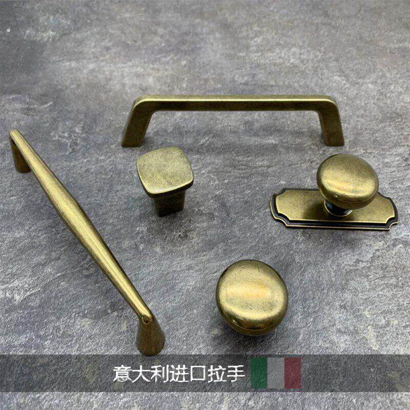 美式古铜抽屉橱柜门把手中式复古家具拉手高端衣柜门古董色小拉手