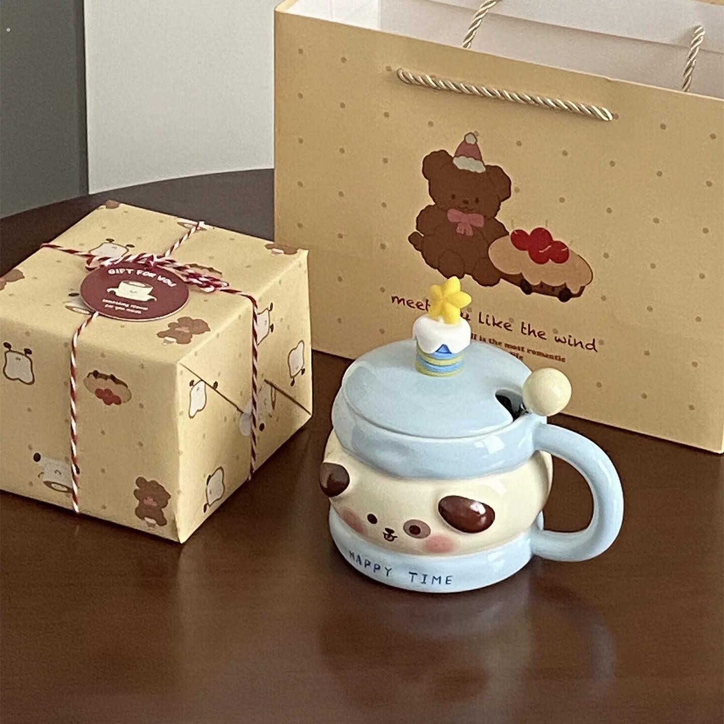 可爱马克杯女喝水杯杯子礼盒陶瓷杯伴手礼生日礼物女生实用小礼品