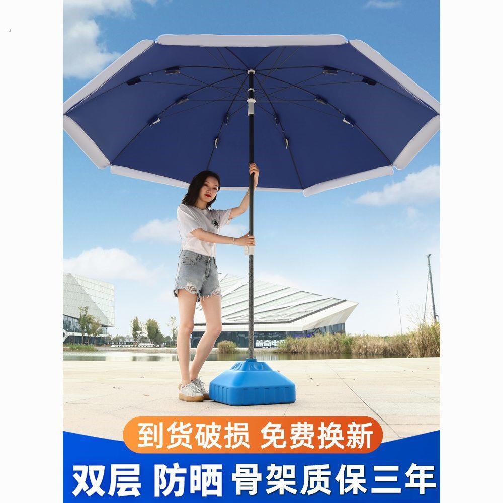 大伞户外摆摊专用雨伞遮阳伞折叠商用出摊地摊大号庭院加厚遮阳伞