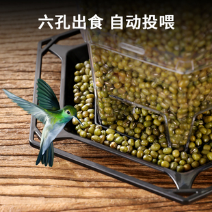 户外阳台布施折叠喂鸟器自动投食器放生护生防水食槽野外悬挂式鸟