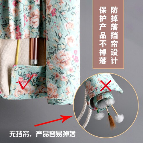 收纳卷帘卷轴布袋专业采耳工具套装采耳鹅毛鸡毛棒掏耳朵毛毛耳勺