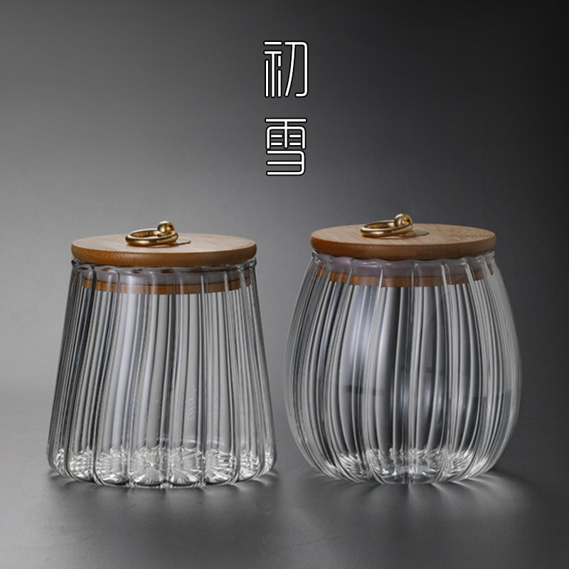 玻璃茶叶罐家用普洱茶储存罐装茶叶小号储茶罐小罐子密封绿茶茶罐图片
