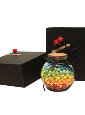 LED星星灯串许愿瓶礼盒组 生日礼物520浪漫装饰DIY手工套装