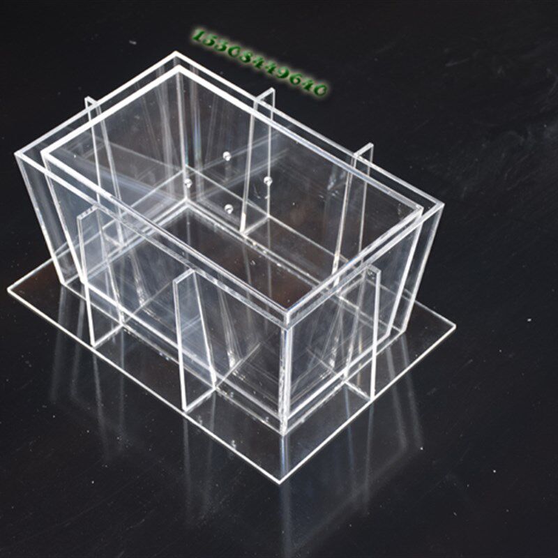 亚克力有机玻璃板定制透明黑色盒子箱子包装模具模型模子实验器具