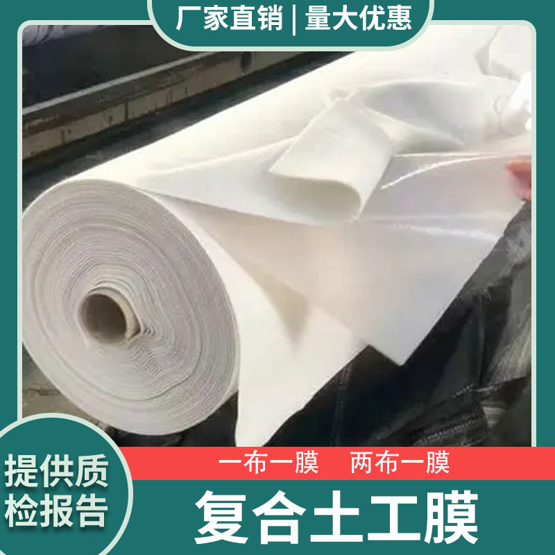 土工膜鱼塘鱼池河道护坡复合一布两布一膜