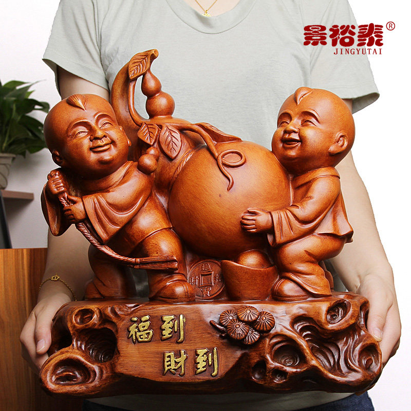 招财童子葫芦摆件家居饰品家庭客厅室内电视柜装饰工艺品开业礼品