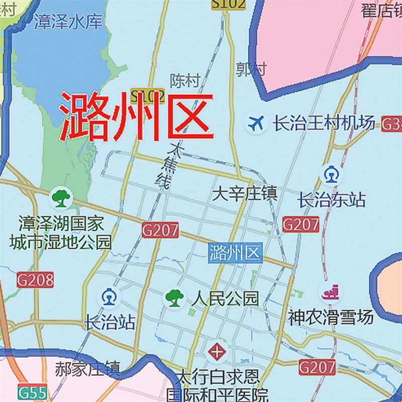 2021新款长治市地图贴图办公室挂图高清防水墙壁贴超大装饰画定制