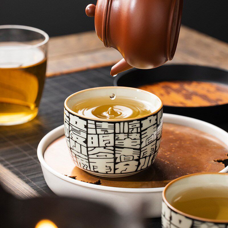 陶瓷汝窑24节气主人杯个人专用高档喝茶杯茶盏品茗杯单杯功夫茶具