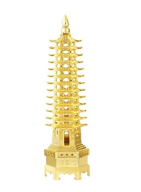 文昌塔金色书柜书桌装饰摆件十三层13层9层学生儿童桌面工艺品